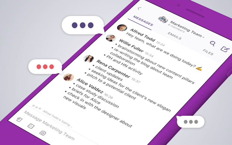Loop Email makes meetings more effective by using team chat feature