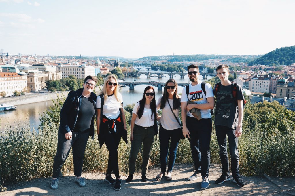 Team one on the hill above Prague.