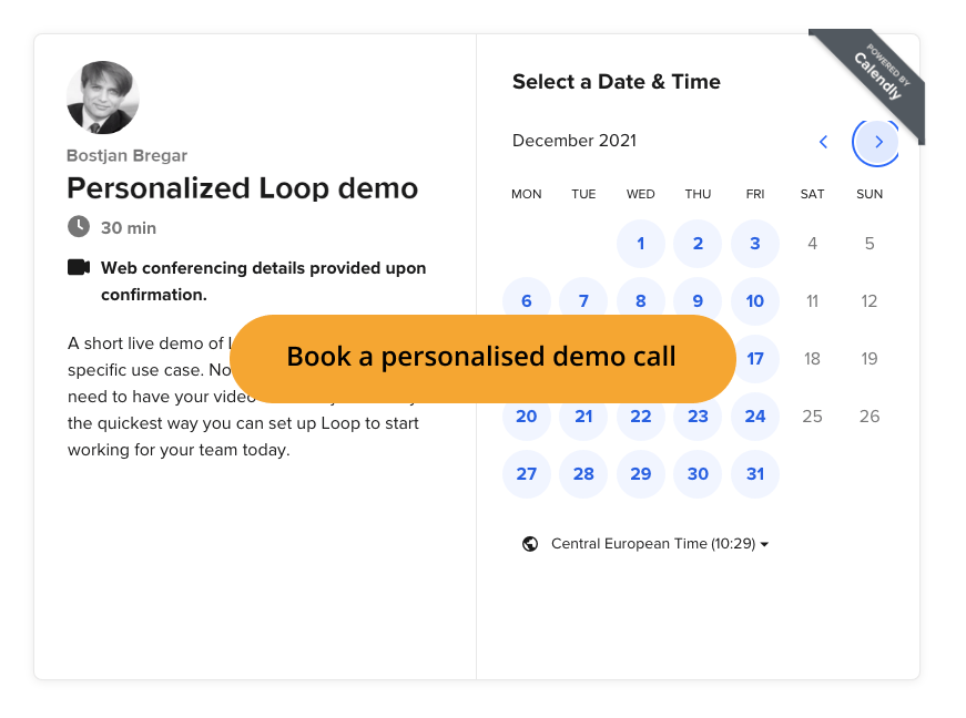 Book a Loop Email Demo
